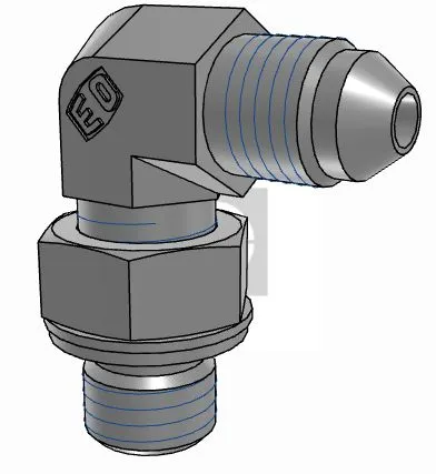 Perno maschio idraulico Parker, connettore A: M12 maschio, B: UNF 7/16-20 maschio