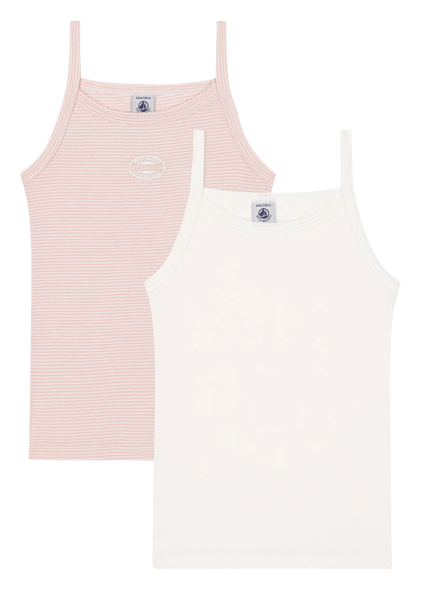  PETIT BATEAU   Canotta dritta scollo tondo in cotone | Multicolore