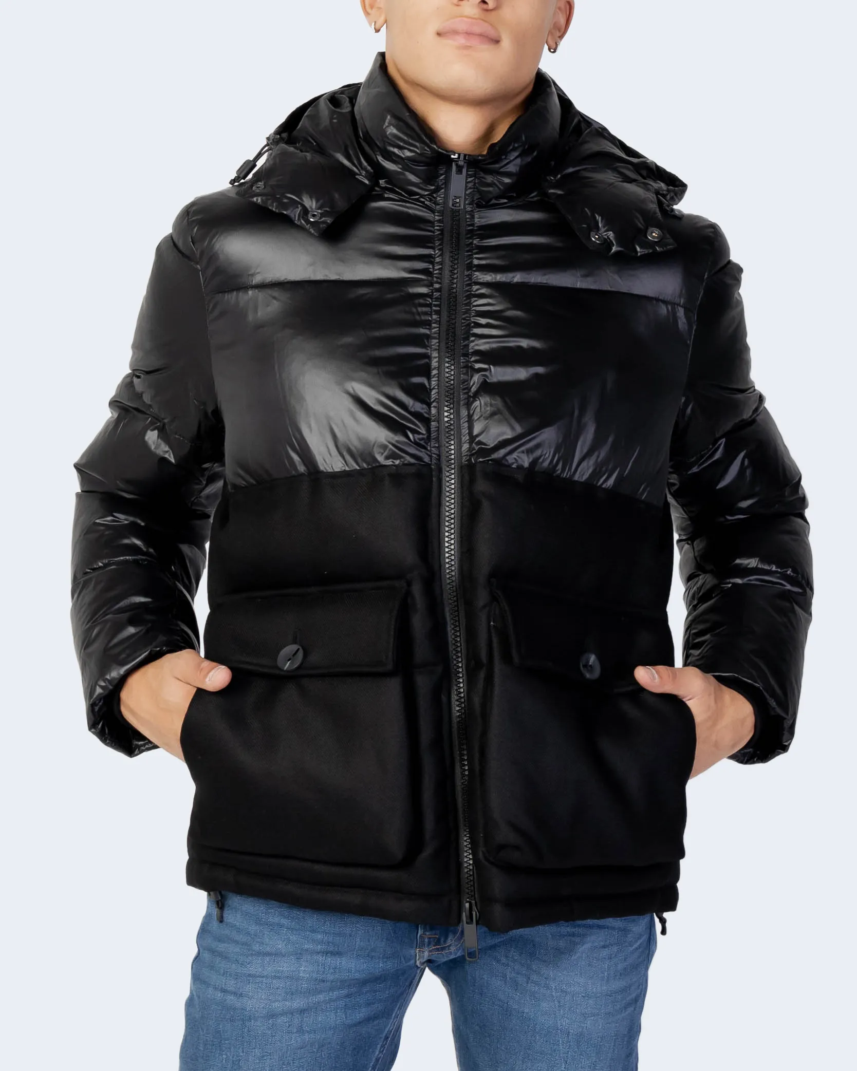Piumino Antony Morato capo spalla regular fit in nyl Nero