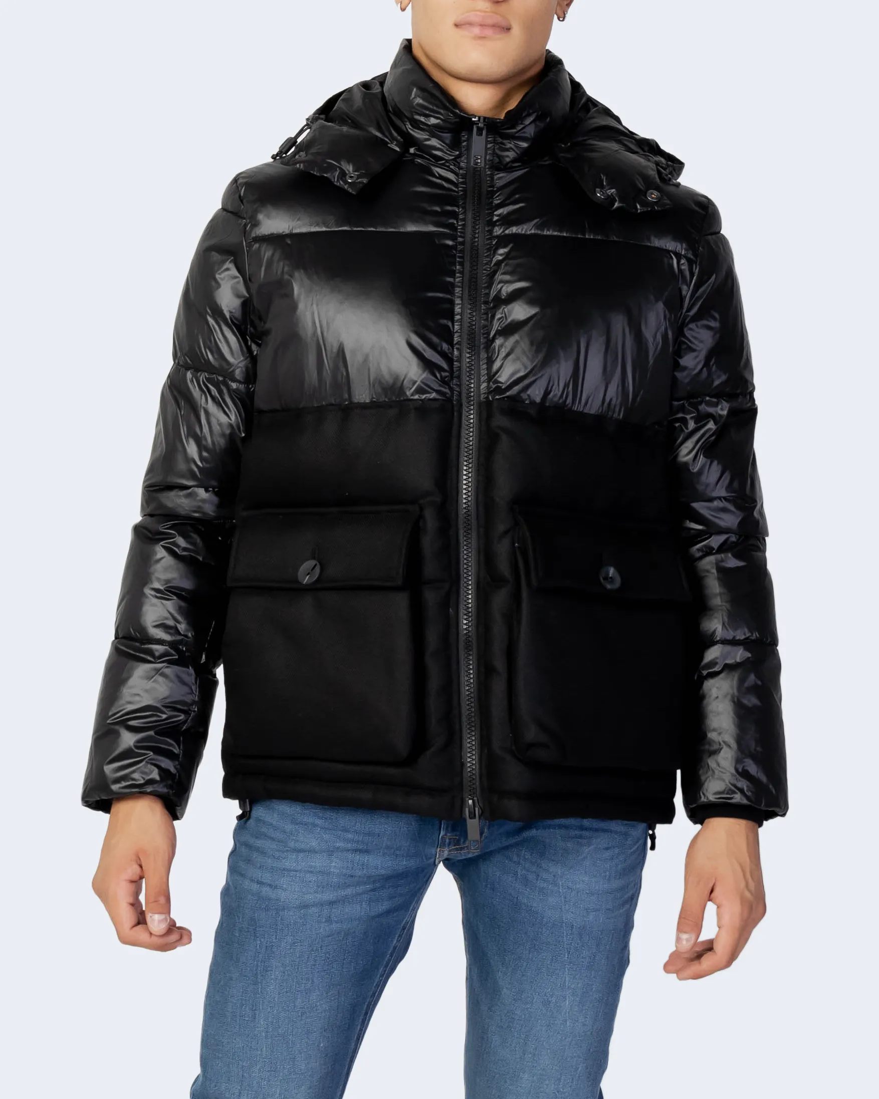 Piumino Antony Morato capo spalla regular fit in nyl Nero