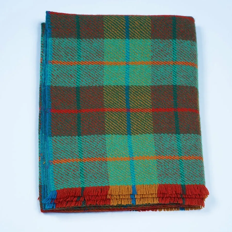 Plaid ALPACA verde in misto Alpaca