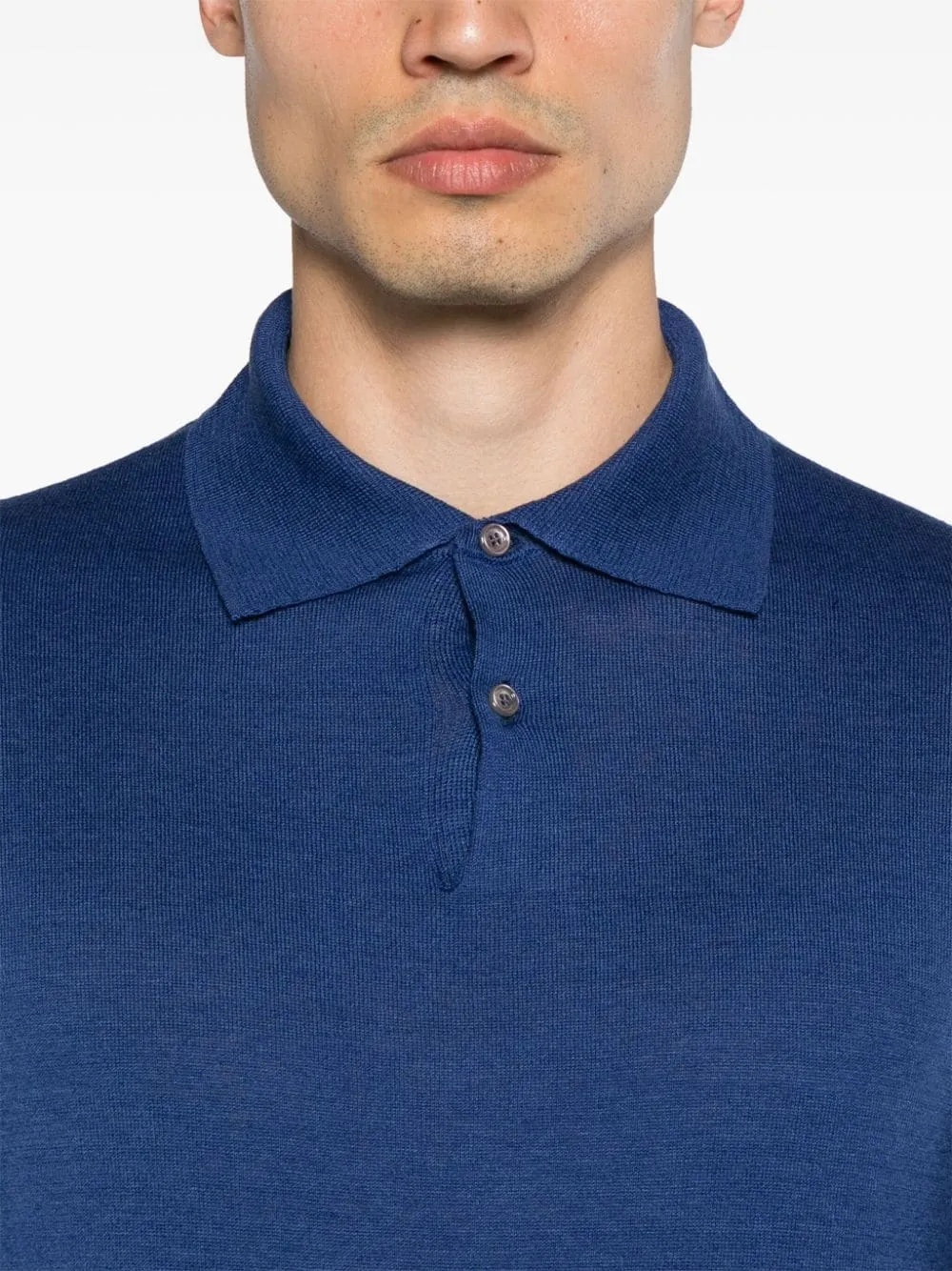 Polo in maglia fine in blu di BALLANTYNE - uomo