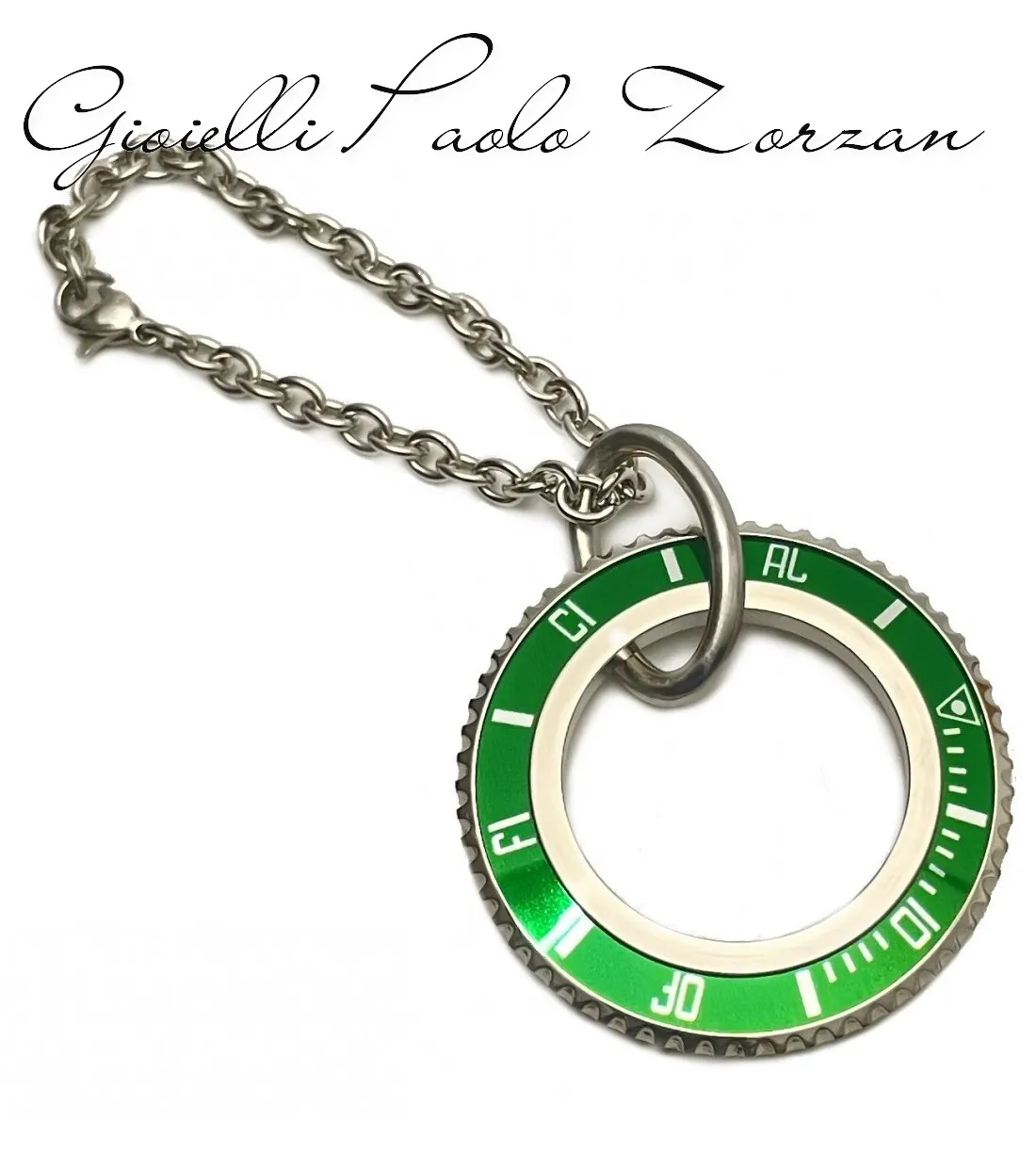 PORTACHIAVI SPEEDOMETER ACCIAIO GHIERA COLORE VERDE SKC 1066 N