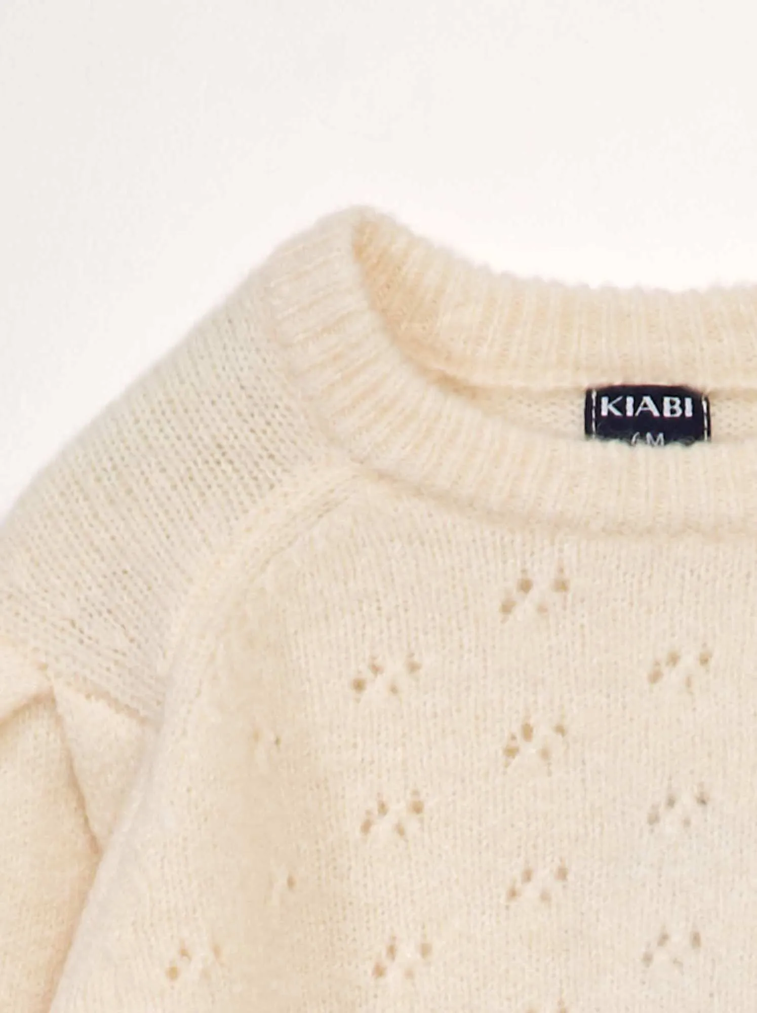 Pullover in maglia fantasia - BIANCO