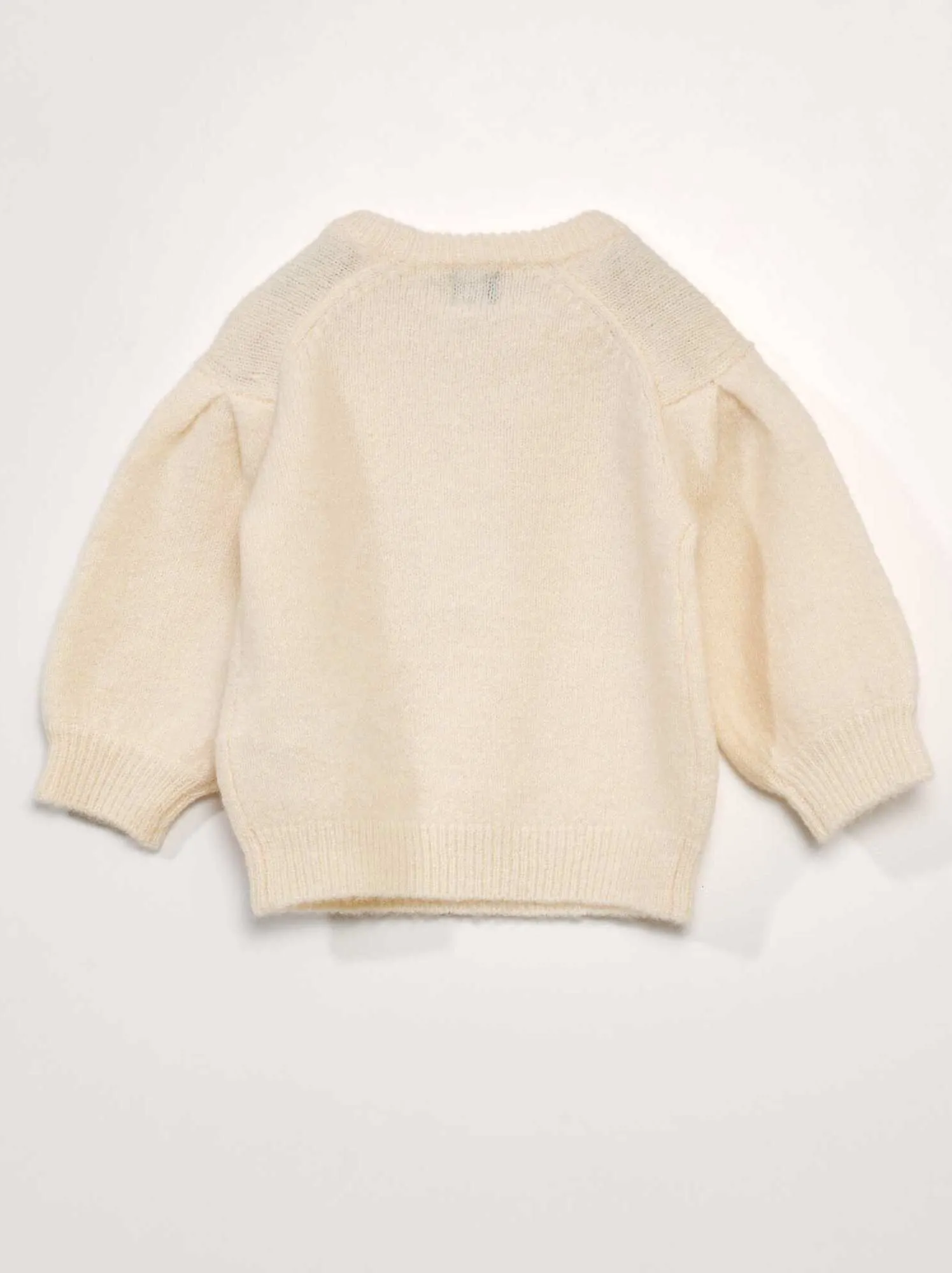 Pullover in maglia fantasia - BIANCO