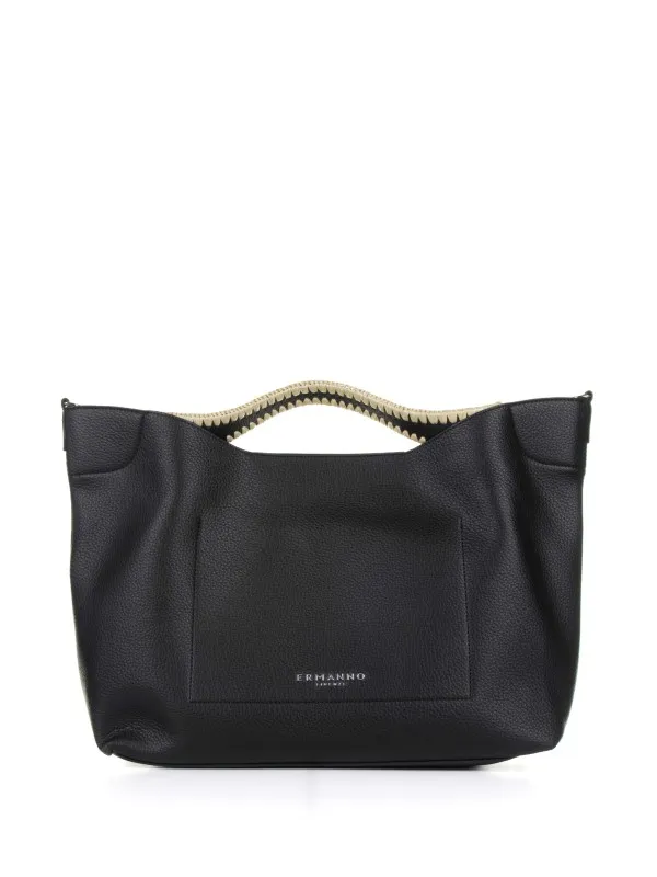 Rachele large black leather handbag