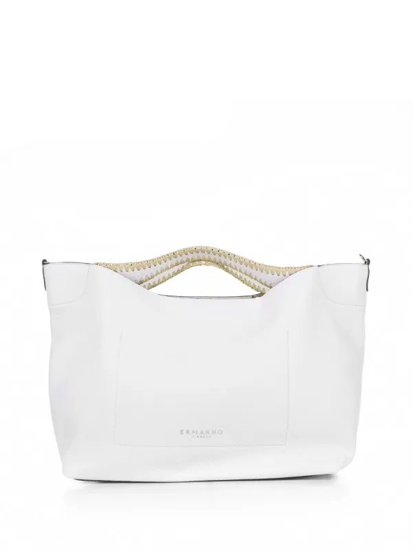 Rachele large white leather handbag