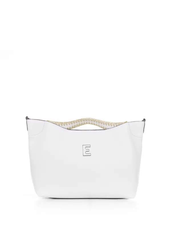 Rachele white leather handbag