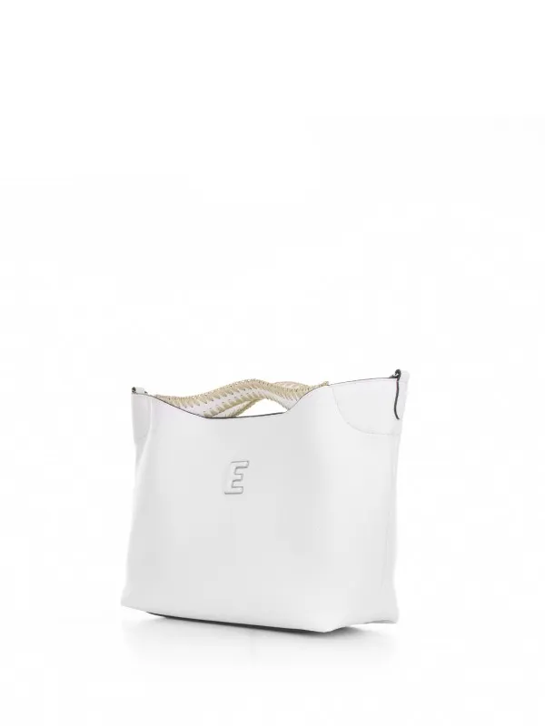 Rachele white leather handbag
