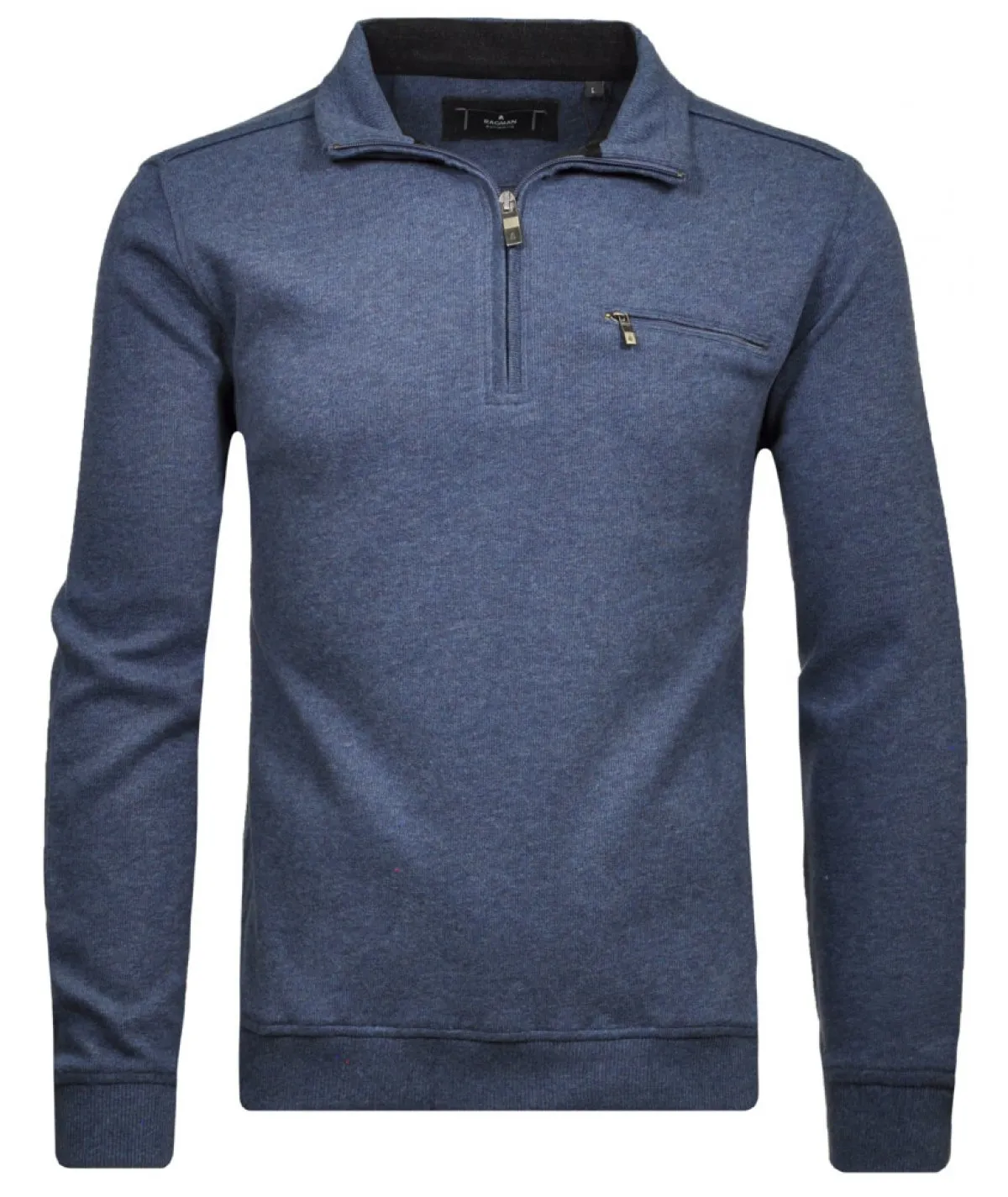 RAGMAN PULLOVER POLO MEZZA ZIP PER UOMO E RAGAZZO TAGLIE FORTI