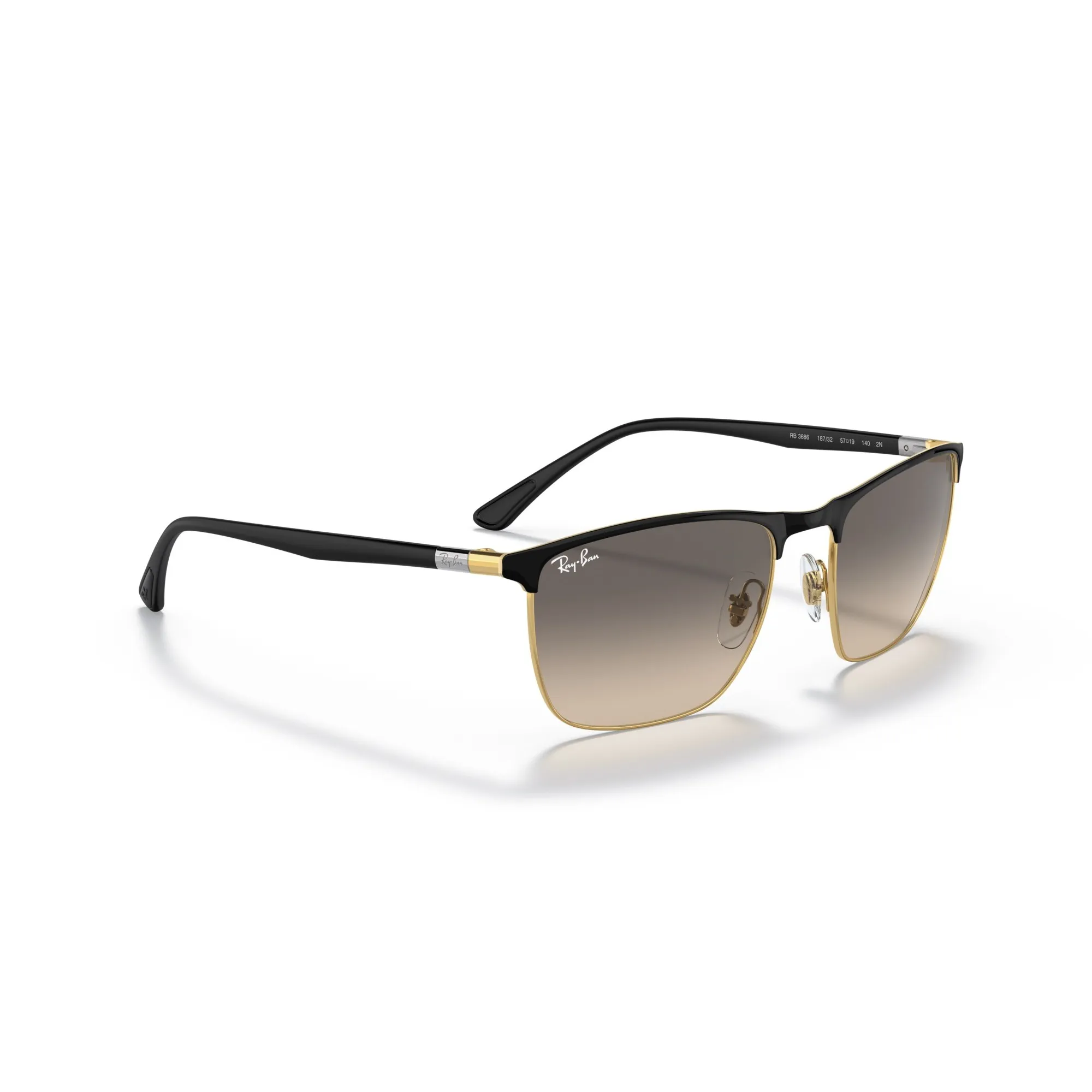   Ray-Ban RB 3686 - 187/32 Nero Su Arista | Occhiale Da Sole Unisex 