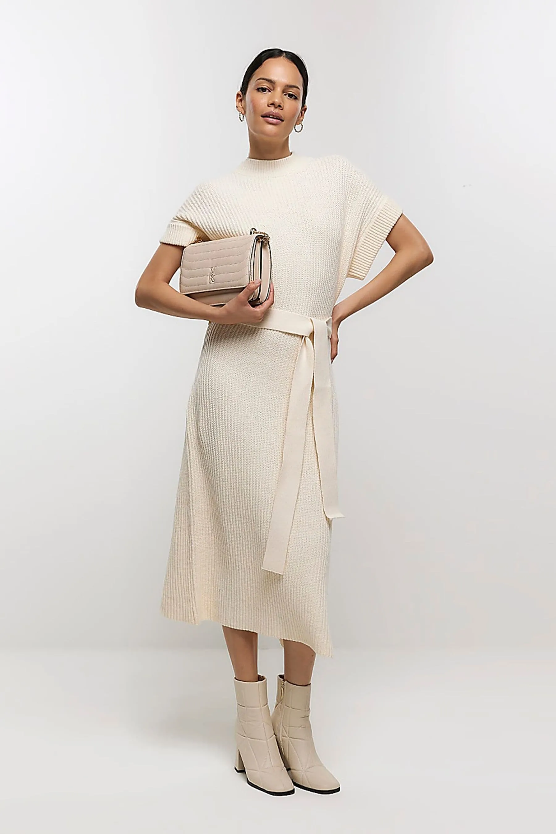 River Island - Abito midi a collo alto