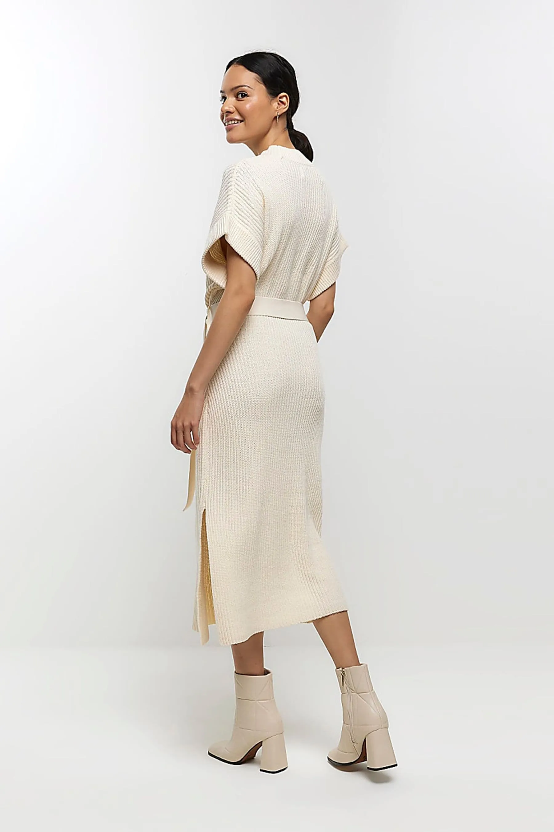 River Island - Abito midi a collo alto