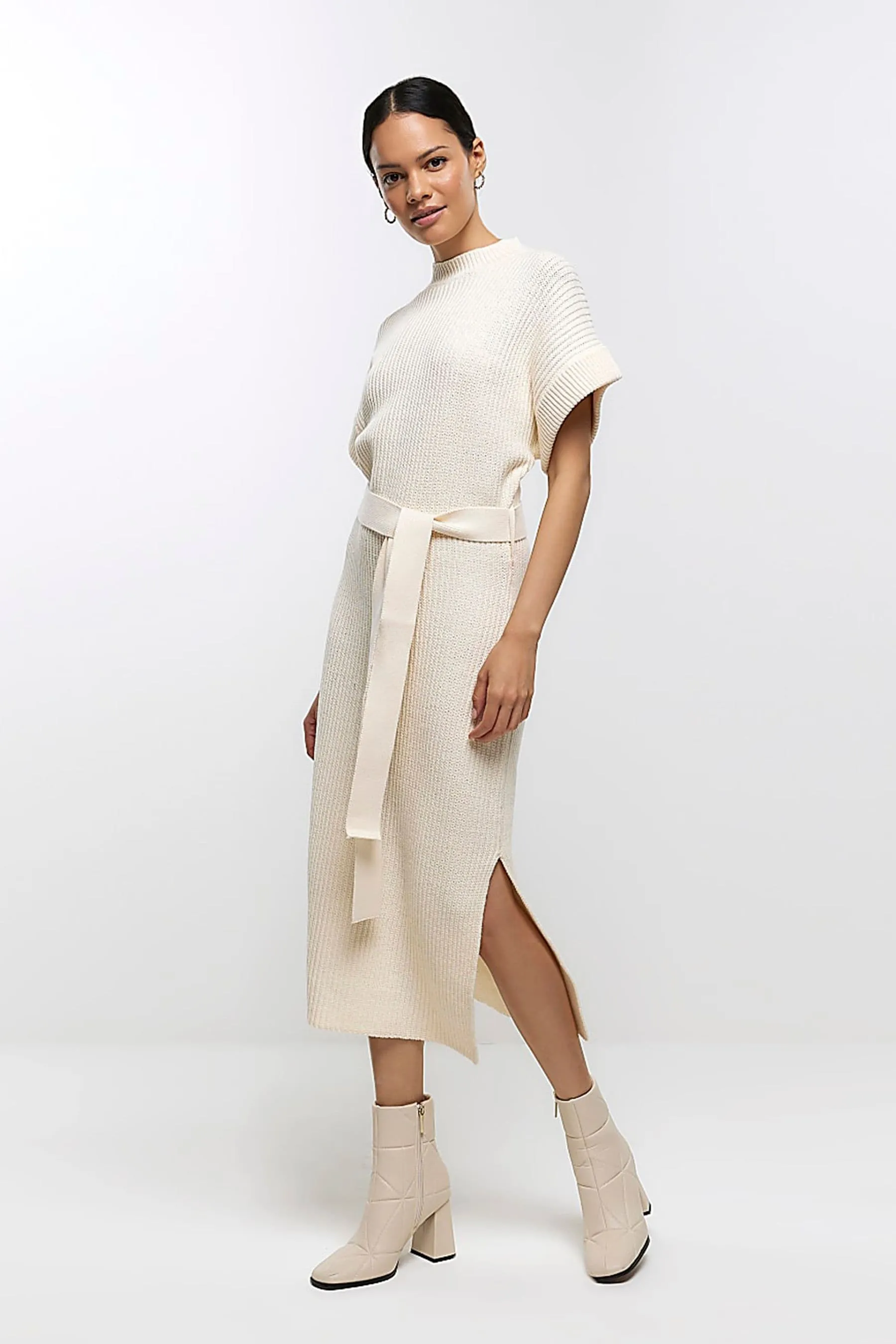 River Island - Abito midi a collo alto