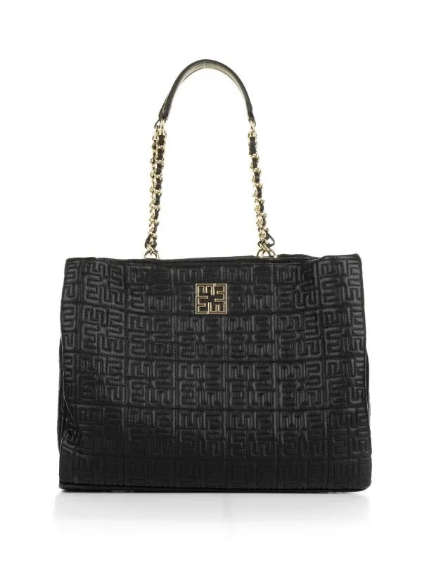 Rosemary Large black leather tote bag