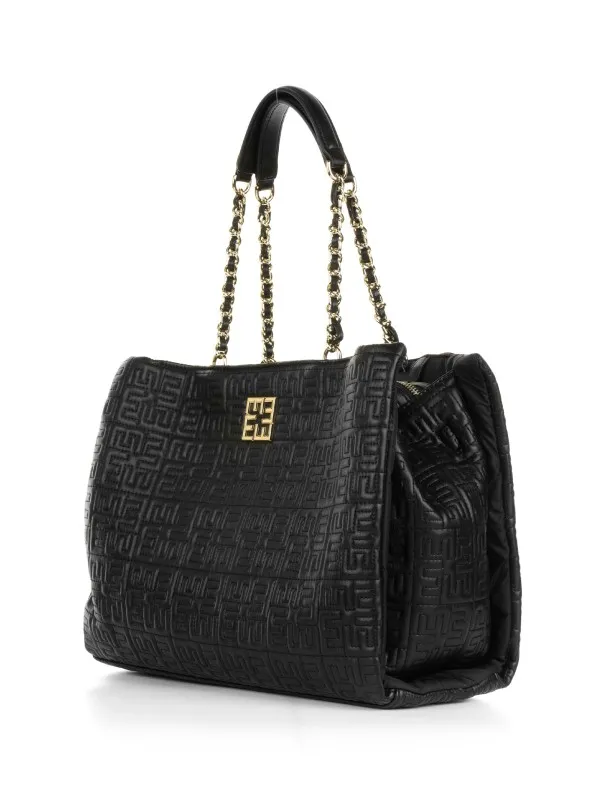 Rosemary Large black leather tote bag