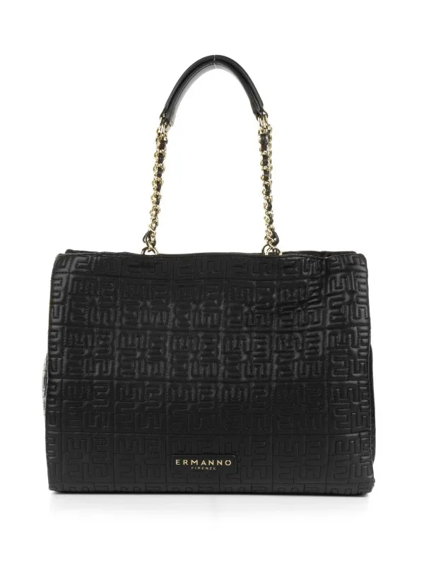 Rosemary Large black leather tote bag