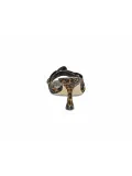 Sandalo con tacco Guess CIABATTINA ACCESSORIO CATENA in tessuto leopardato e nero