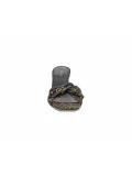 Sandalo con tacco Guess CIABATTINA ACCESSORIO CATENA in tessuto leopardato e nero