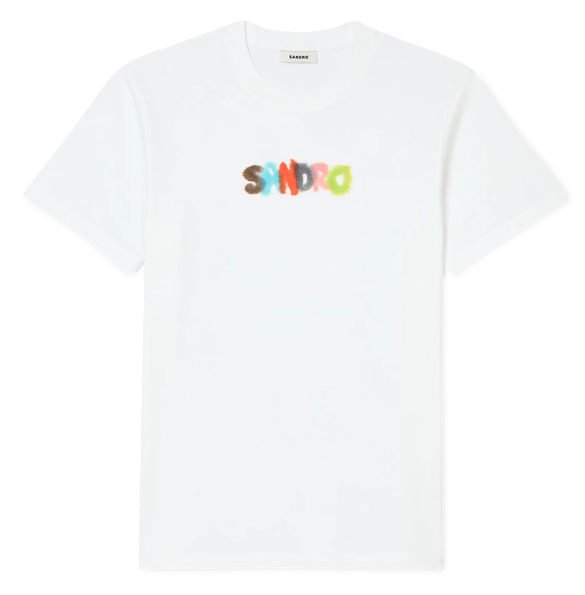 SANDRO   T-shirt dritta stampata in cotone | Bianco