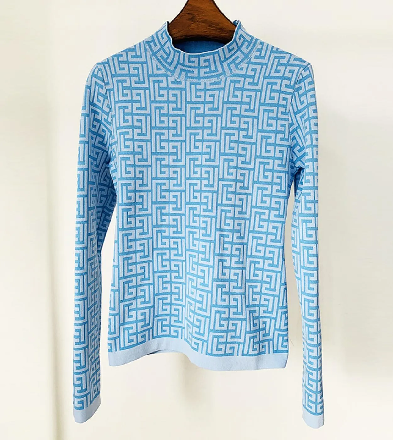 Set invernale blu cielo Pullover blu cielo Pantaloni a matita Set di pantaloni Set di pantaloni maglione