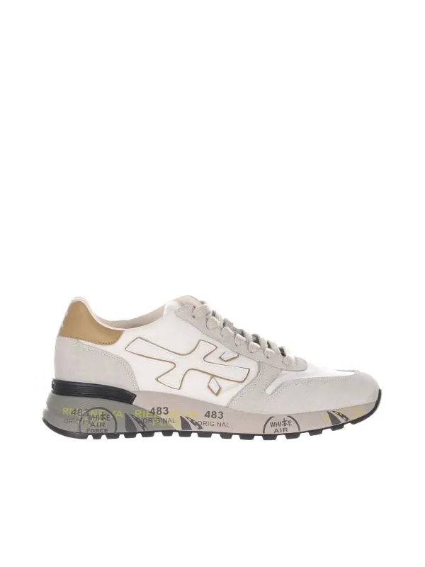 Sneaker in camoscio e tessuto tecnico