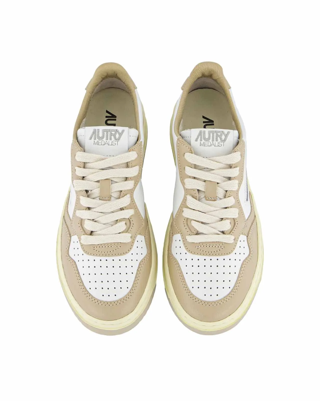 Sneaker Medalist Low Bicolor bianca beige