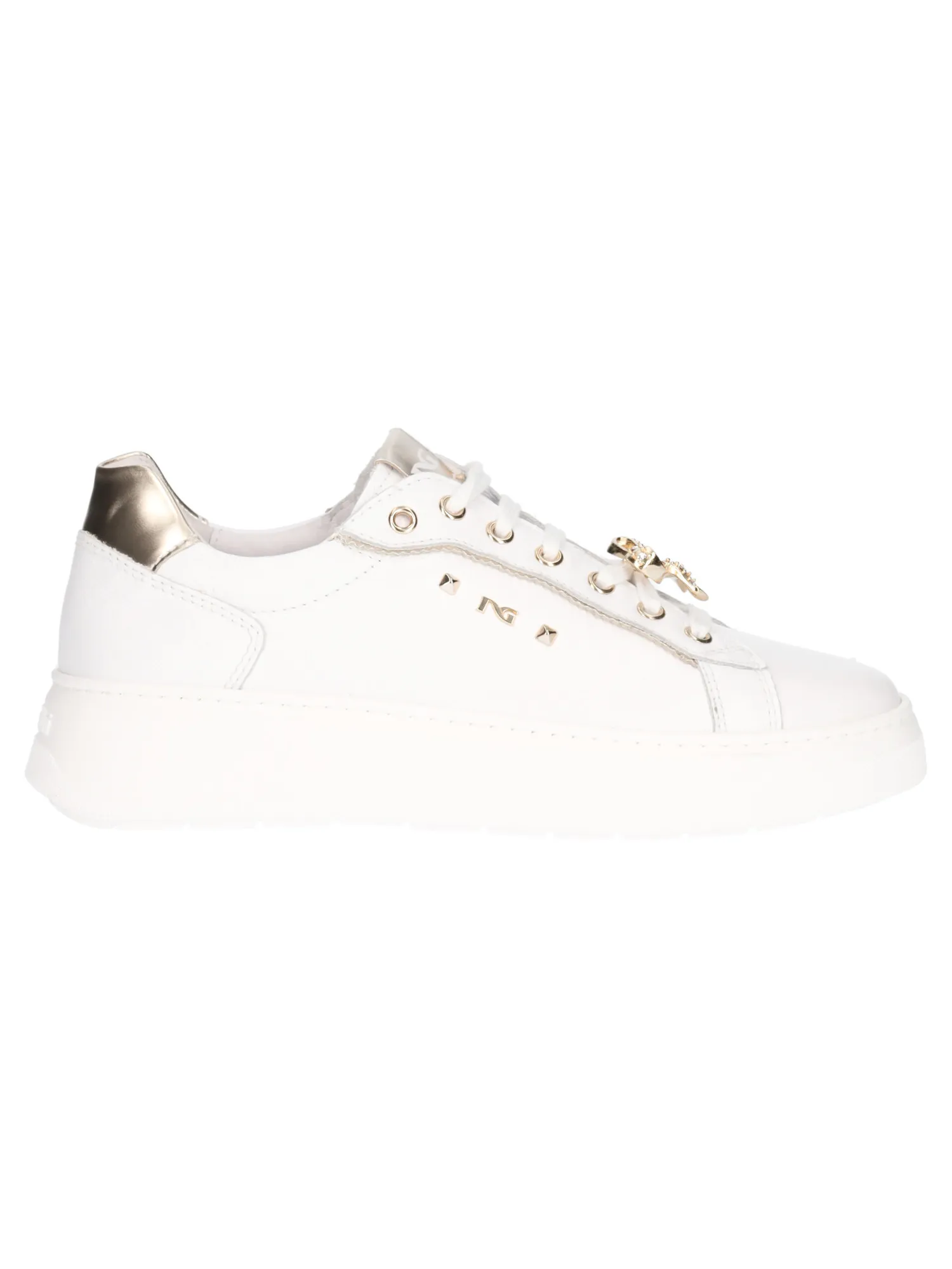 Sneaker platform Nero Giardini da donna bianca