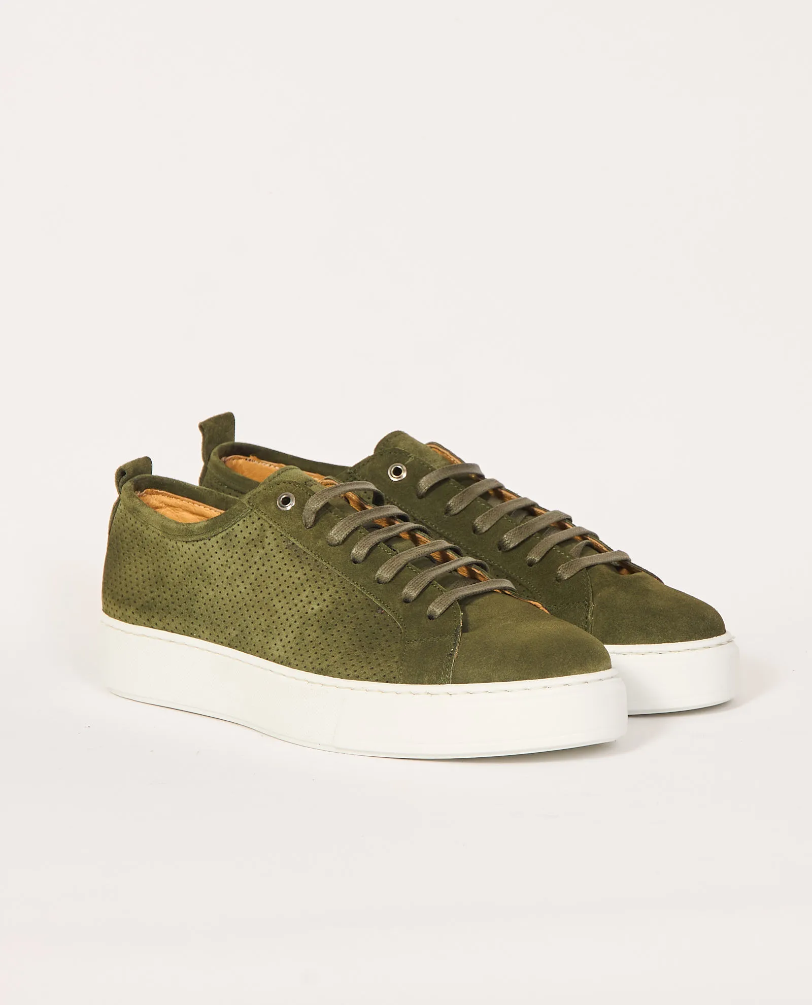 Sneaker uomo Exton traforate in camoscio