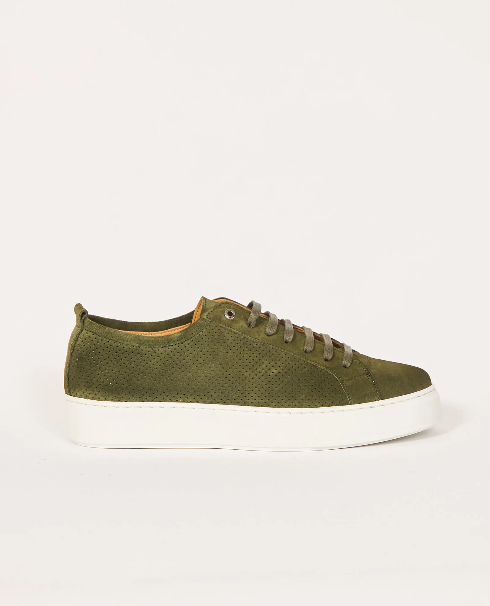 Sneaker uomo Exton traforate in camoscio