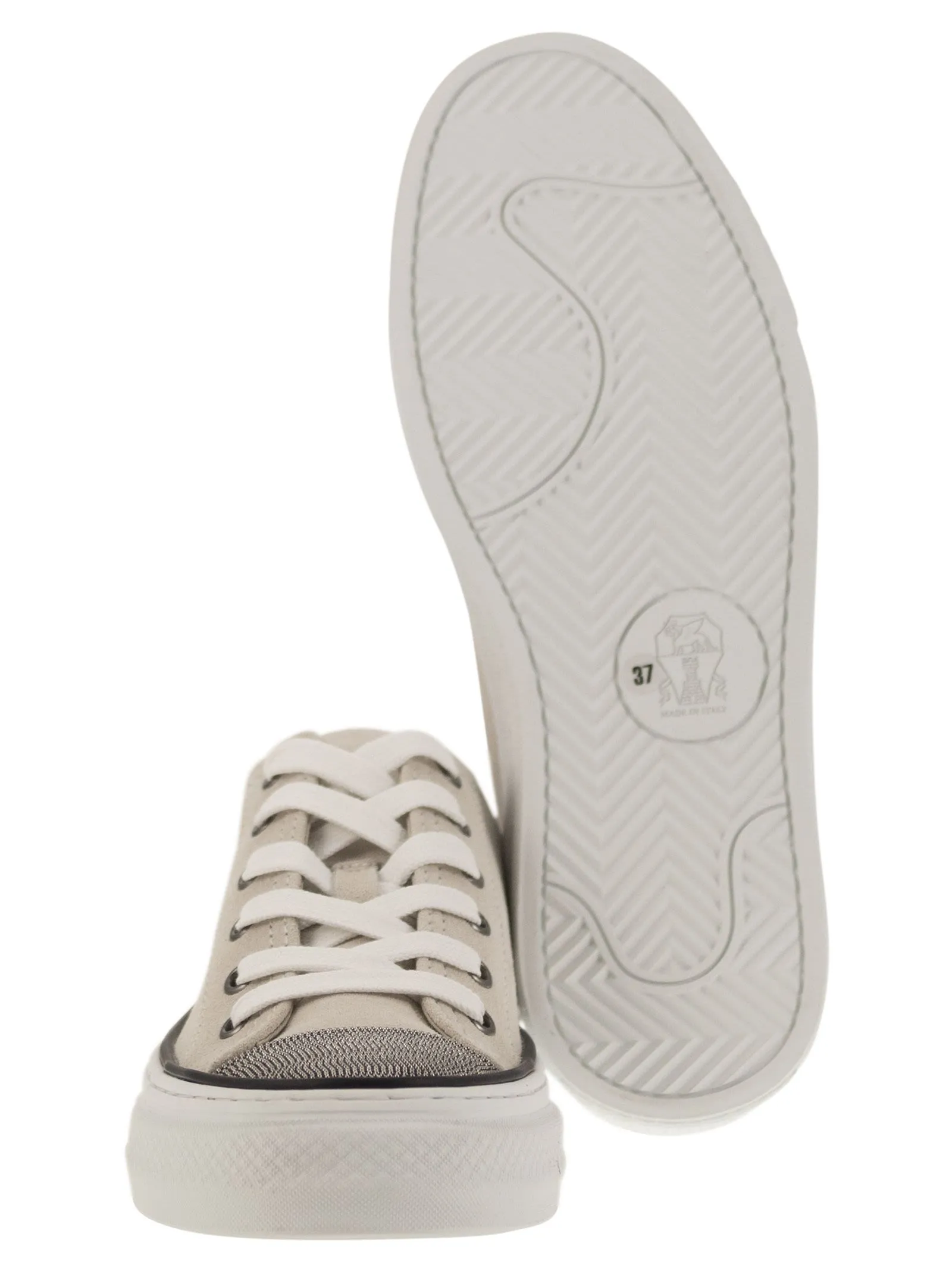 Sneakers in camoscio con Precious Toe
