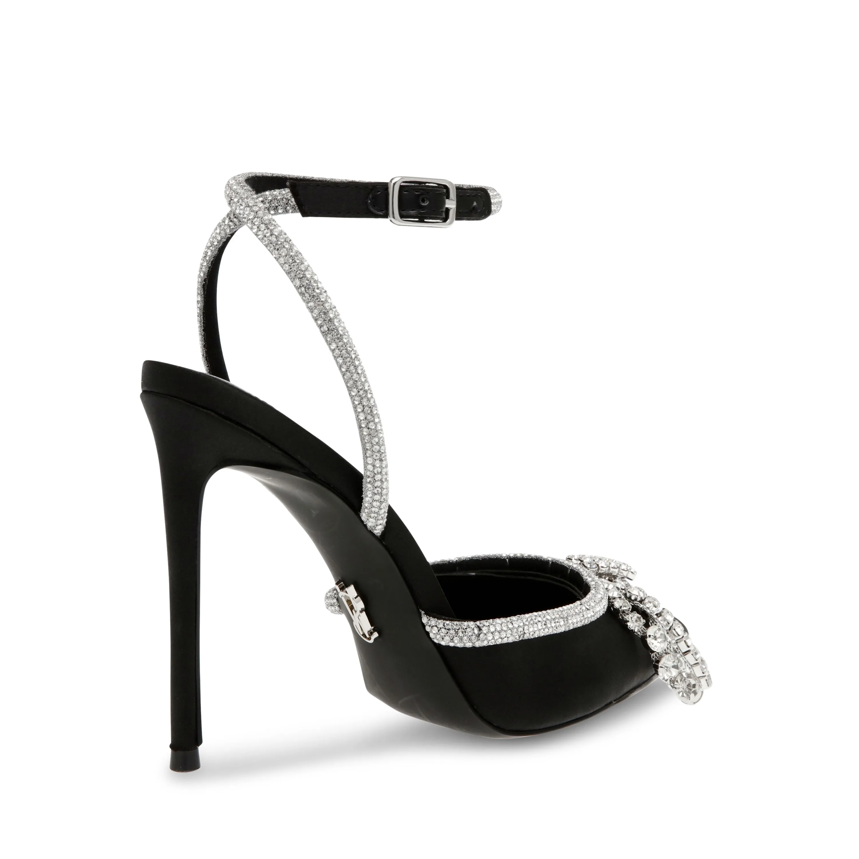 Steve Madden Vibrantly Black Satin - Scarpe Donna Nere    