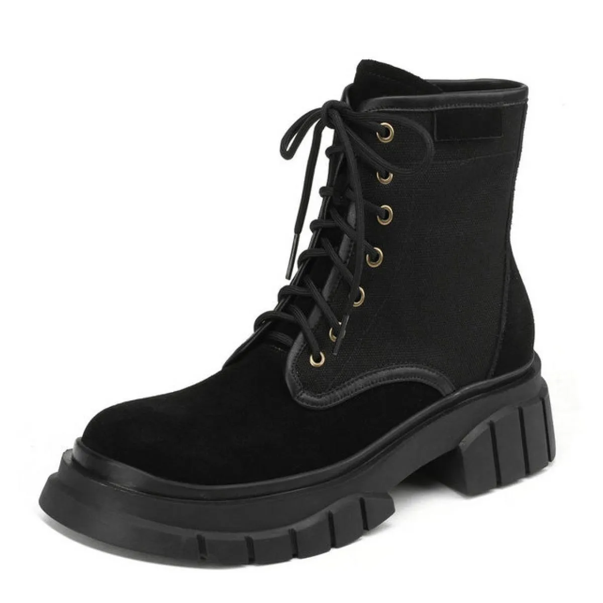 Stivaletti da donna retrò con tacco alto Autunno Inverno Vera pelle incrociata Scarpe da lavoro casual da ufficio Donna