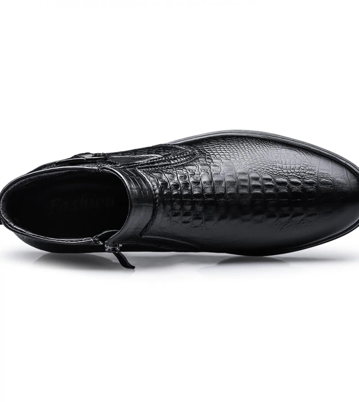 Stivaletti da uomo in pelle tinta unita moda business casual strada quotidiano versatile modello coccodrillo fibbia scarpe da uo