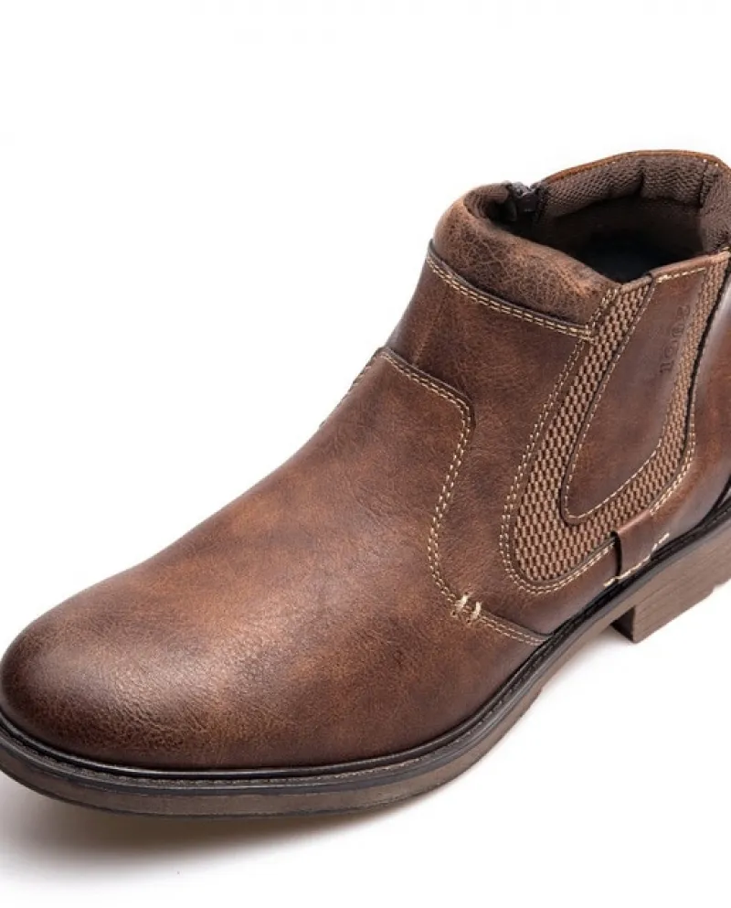 Stivali in pelle da uomo allaperto Stivaletti genuini taglie forti Comode scarpe da escursionismo impermeabili fatte a mano con