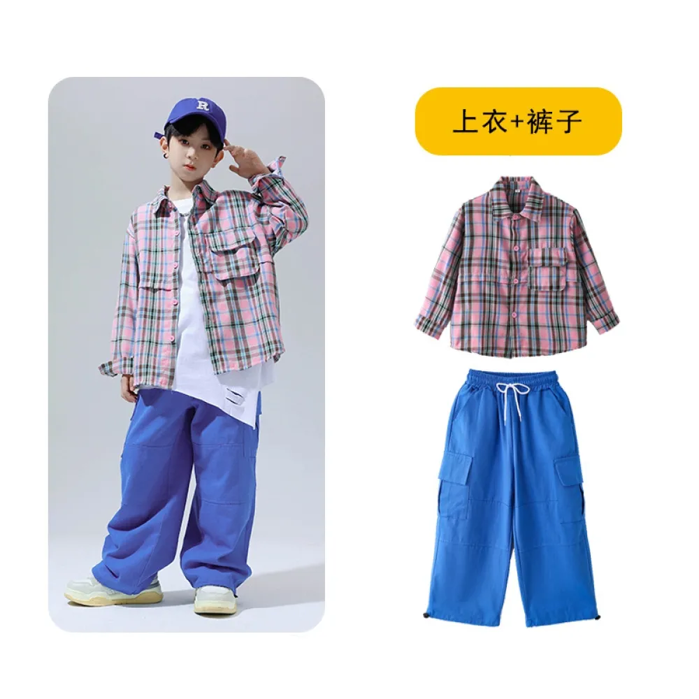 Street Dance Abbigliamento alla moda per bambini Camicia Gilet Completo Ragazzi Hiphop Abbigliamento per prestazioni Ragazze Pas