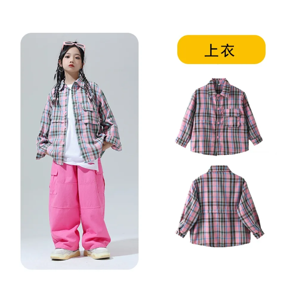 Street Dance Abbigliamento alla moda per bambini Camicia Gilet Completo Ragazzi Hiphop Abbigliamento per prestazioni Ragazze Pas