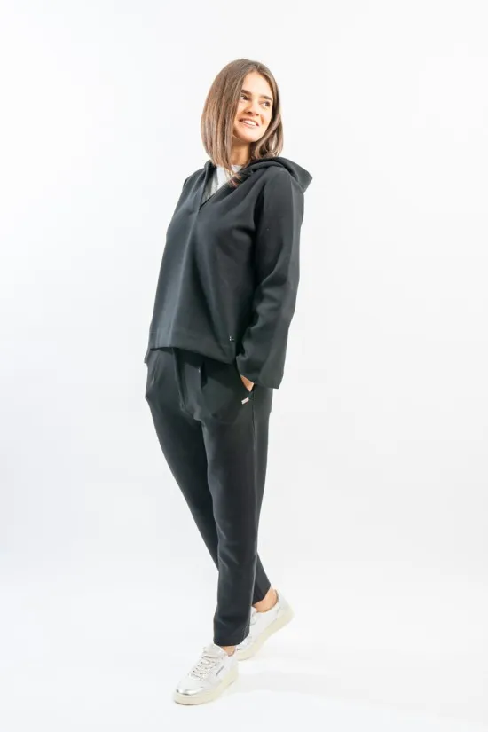 SUN 68 HOOD V NECK POLY COTTON FL F43203