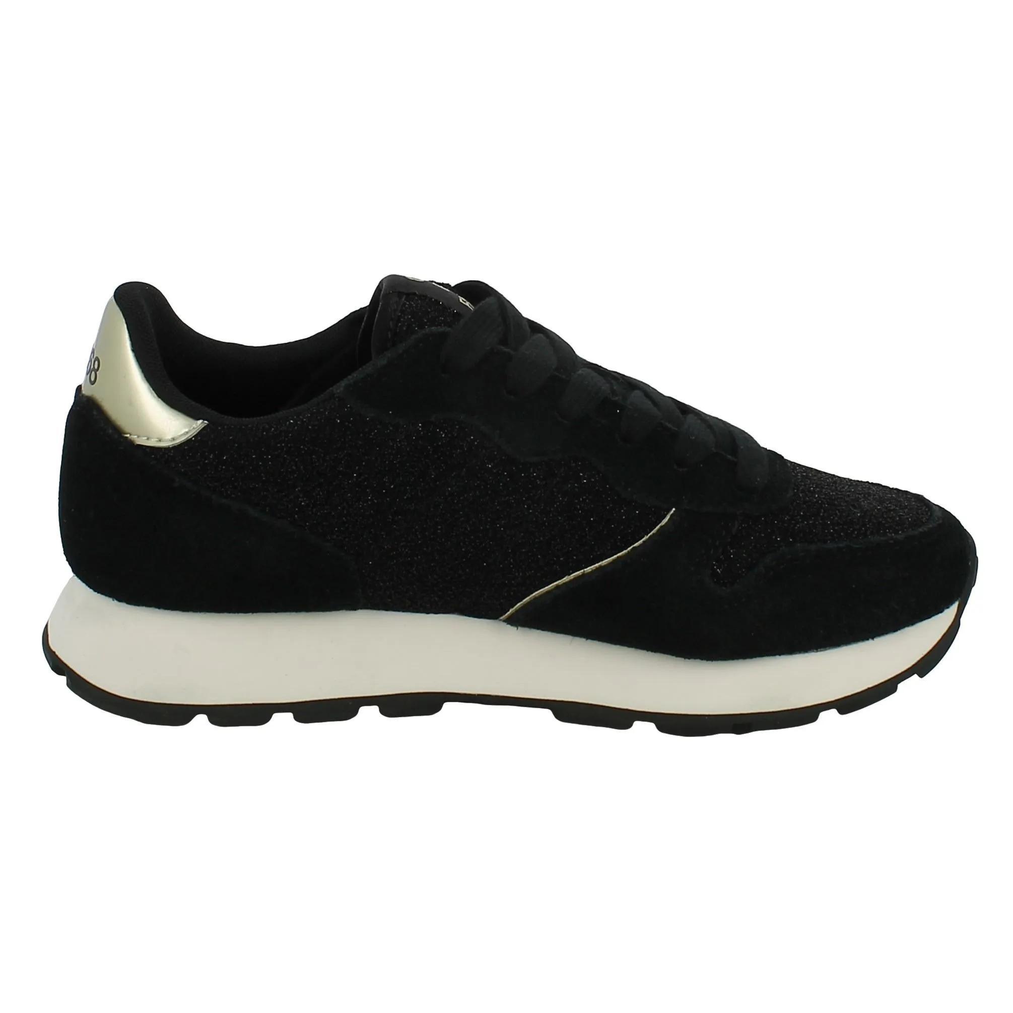 Sun68  Sneaker Ally Glitter Textile Nero 