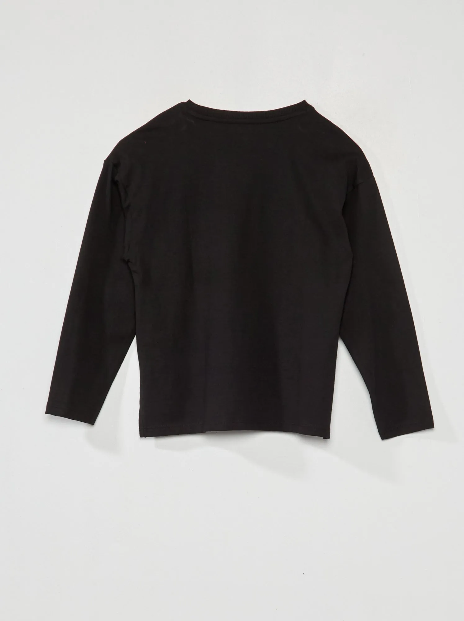 T-shirt a maniche lunghe - nero