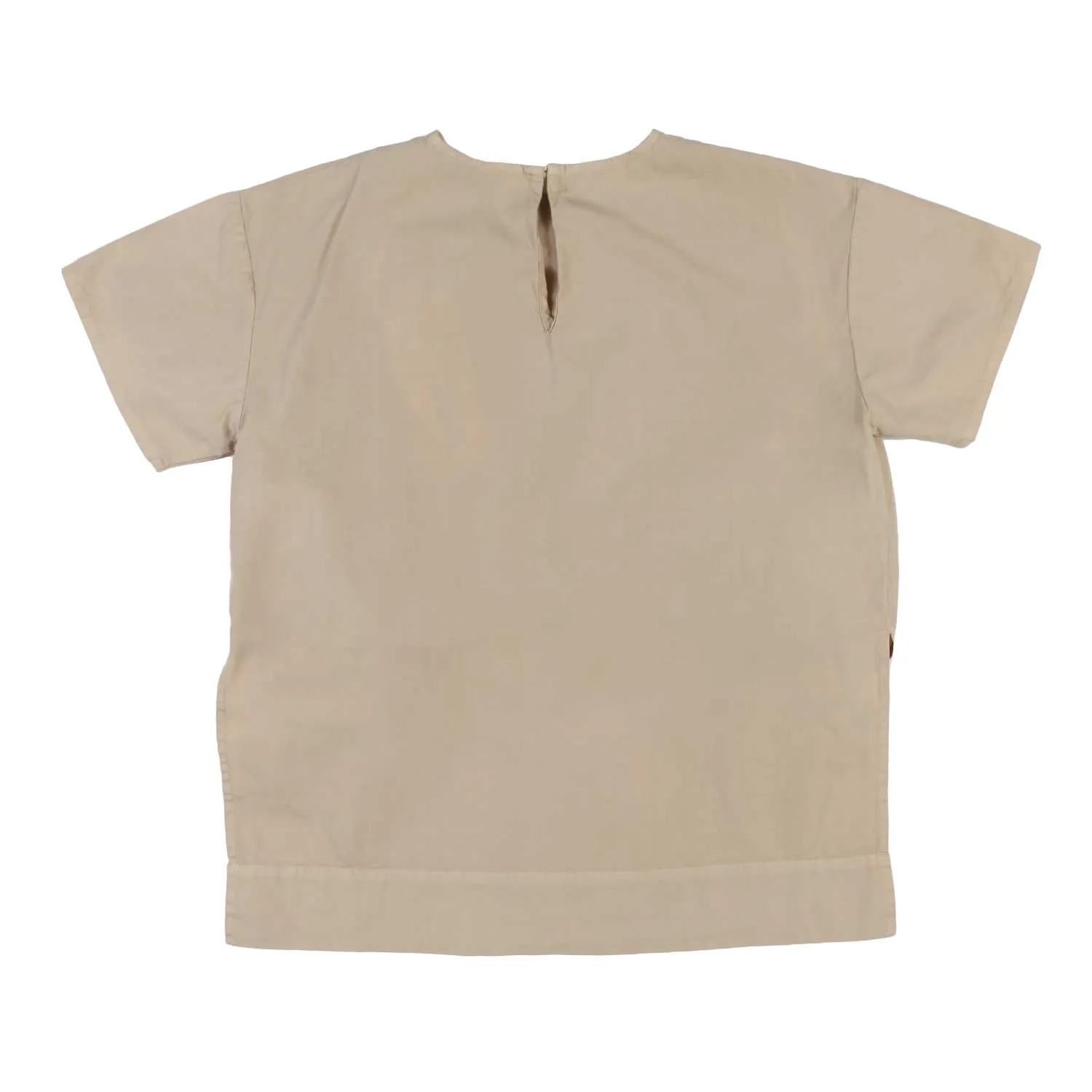 T-Shirt Asimmetrica Beige Bambina E Ragazzo