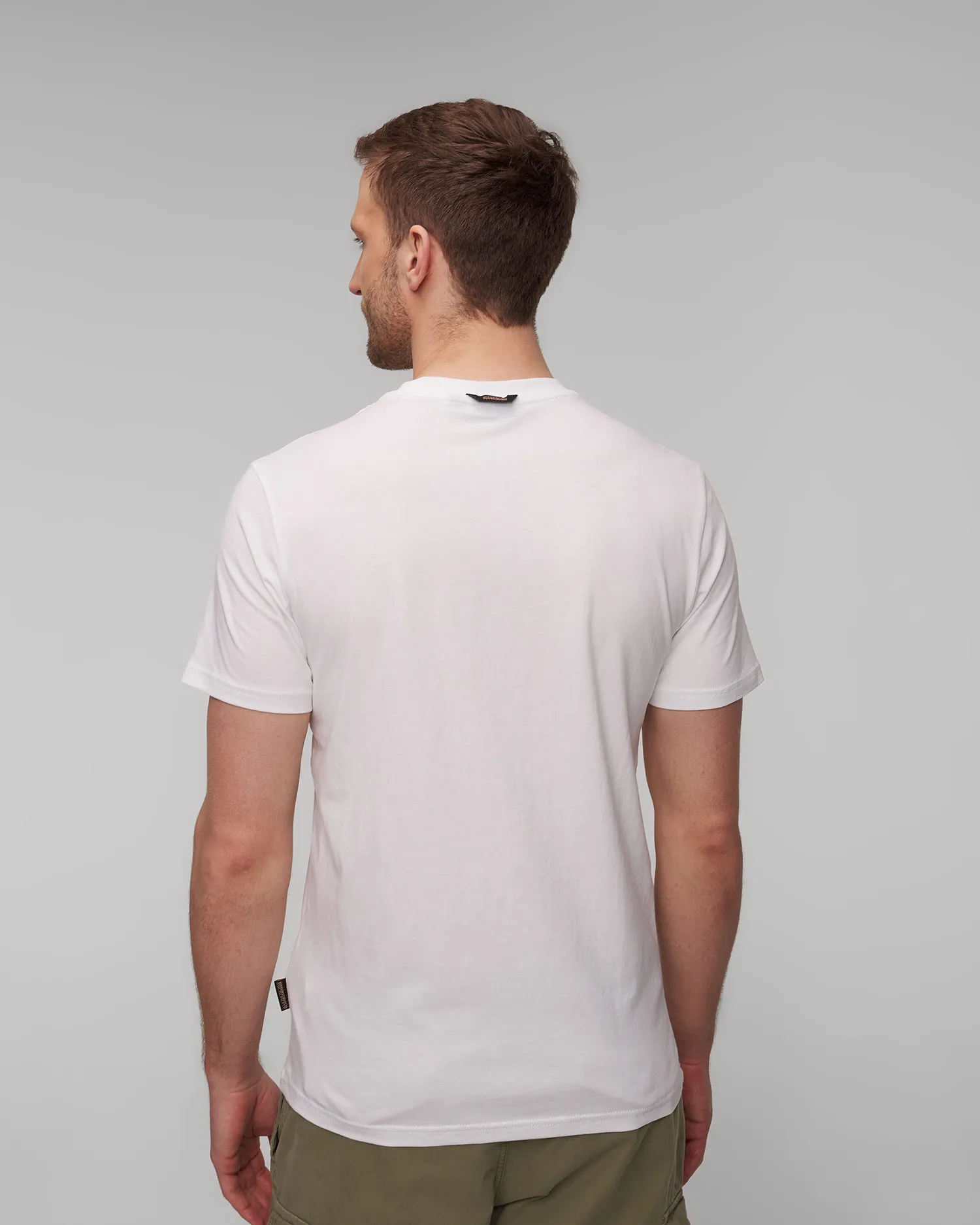 T-shirt bianca da uomo Napapijri S-Canada NP0A4HQM0021-100