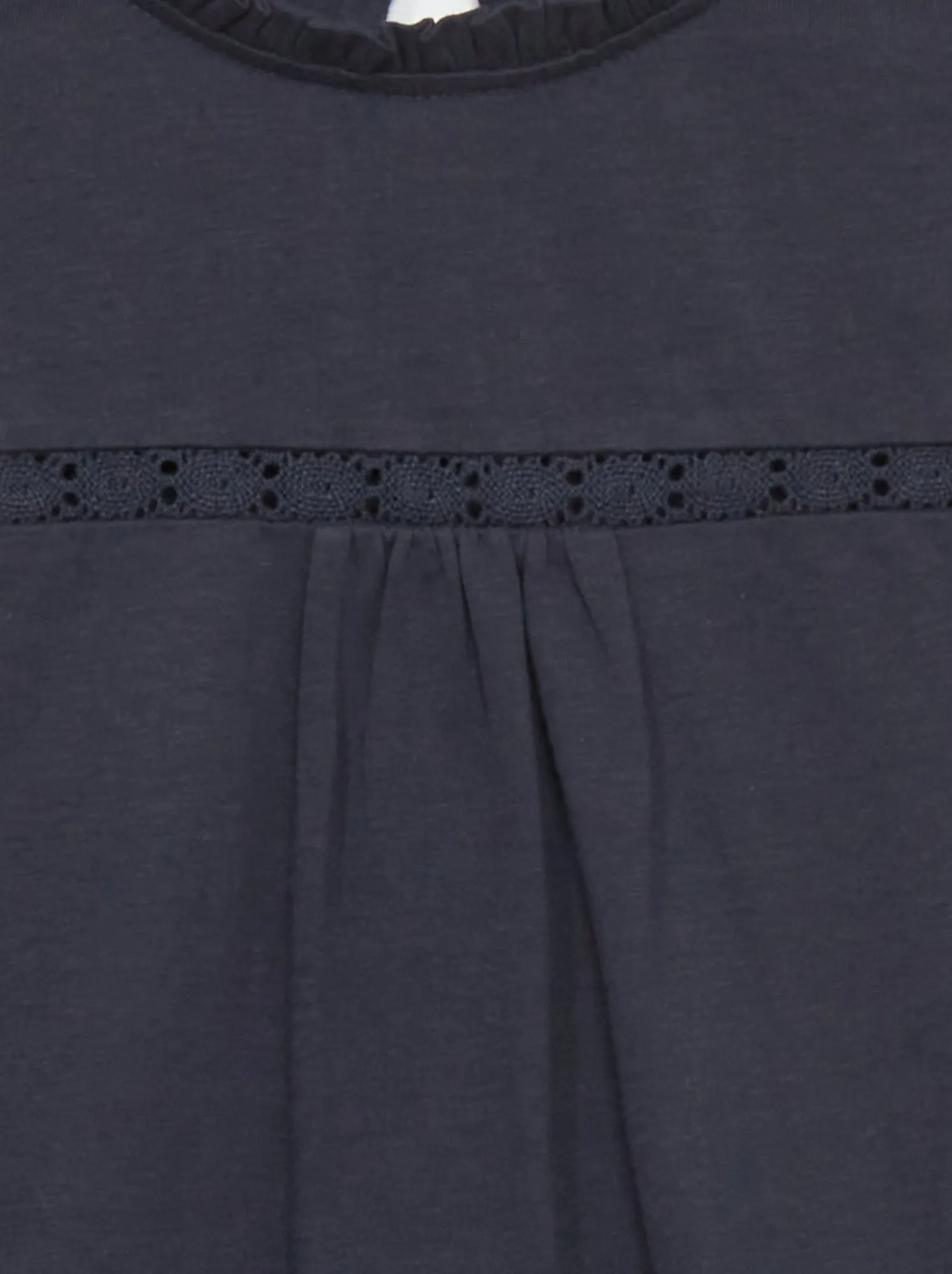 T-shirt con maniche con pizzo - blu