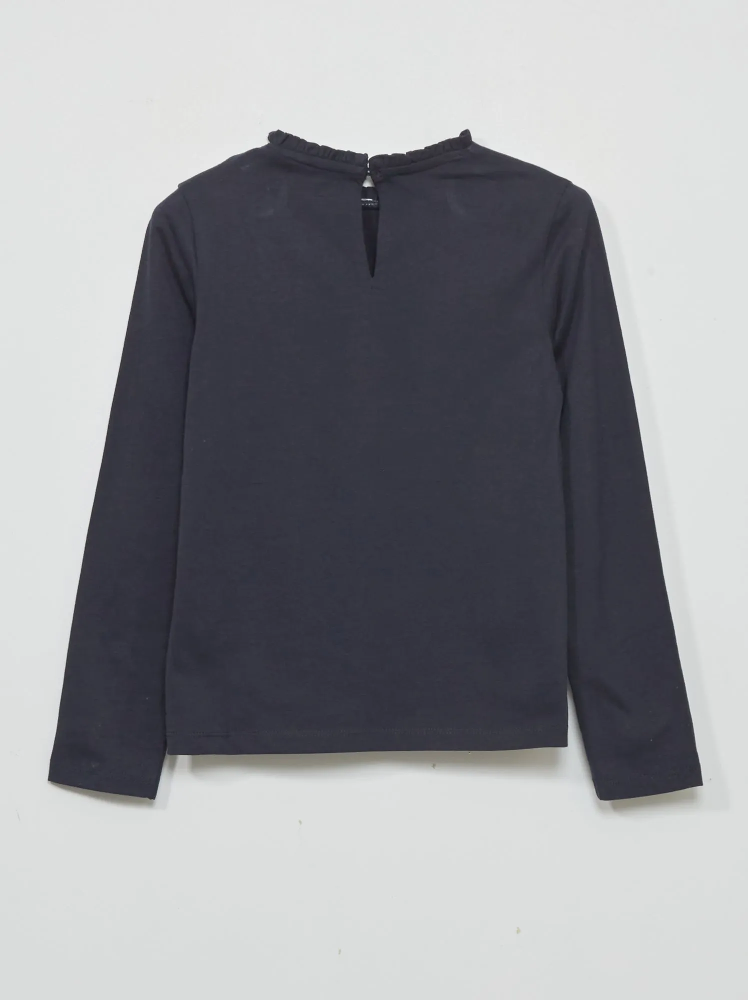 T-shirt con maniche con pizzo - blu
