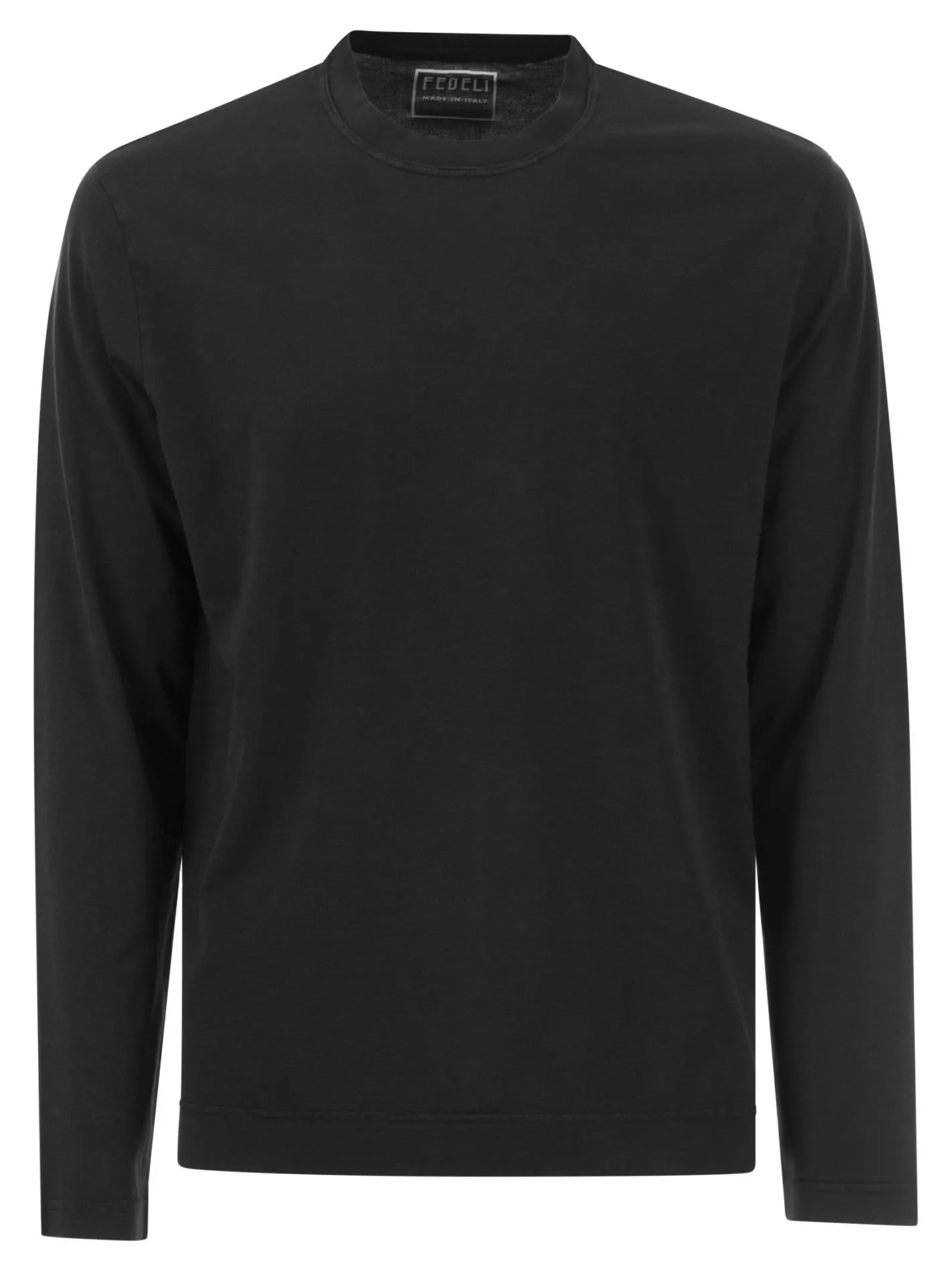 T-shirt girocollo a maniche lunghe