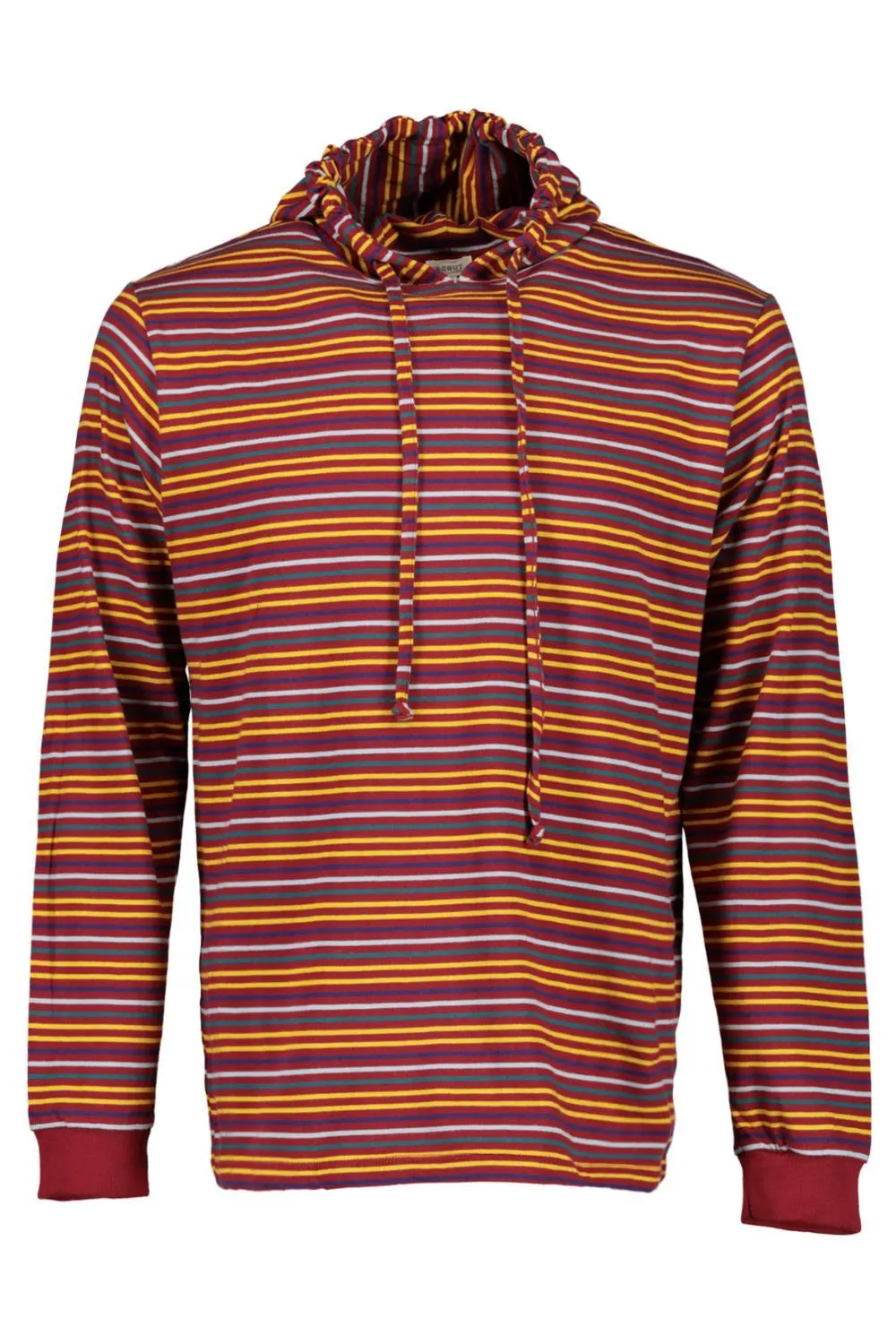         T-SHIRT MANICA LUNGA CAPPUCCIO RIGHE