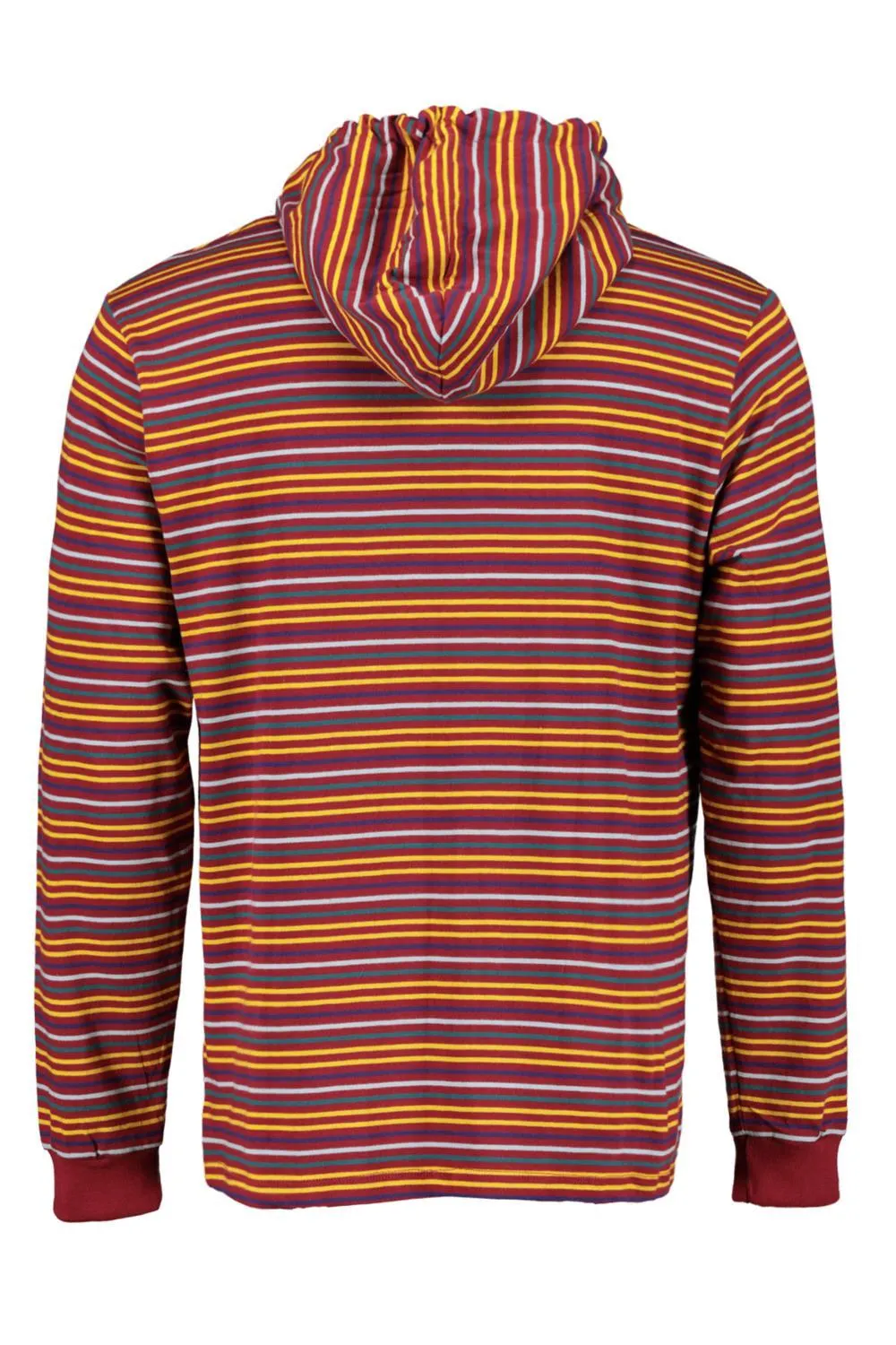         T-SHIRT MANICA LUNGA CAPPUCCIO RIGHE