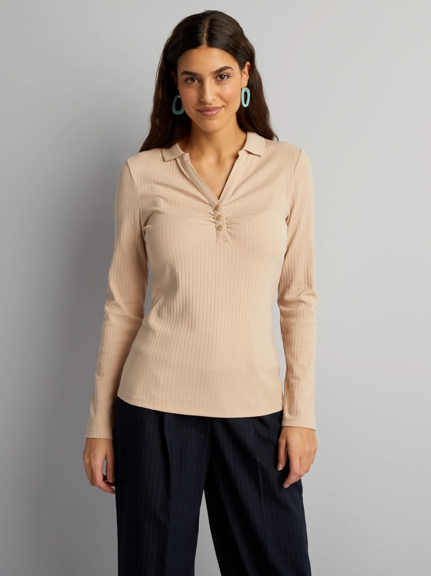 T-shirt polo - - grigio