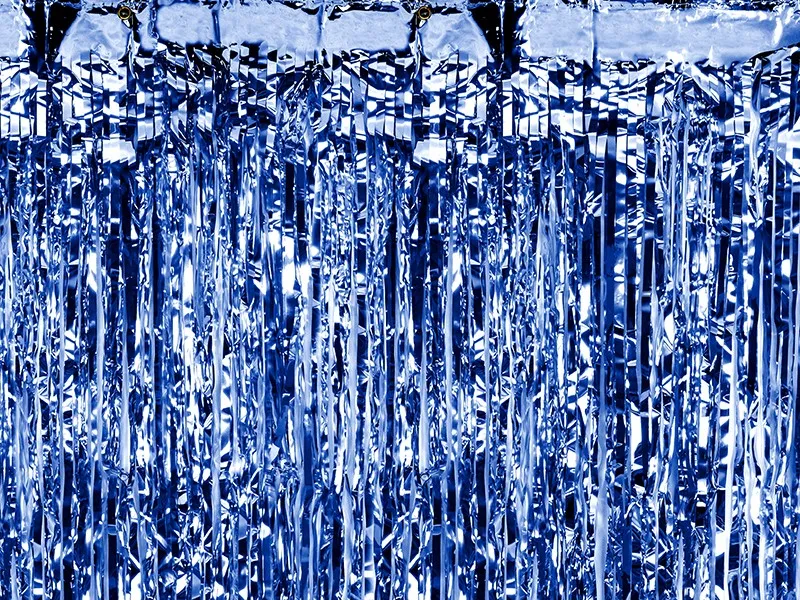 Tendina a fili blu elettrico 90cm x 2,5m