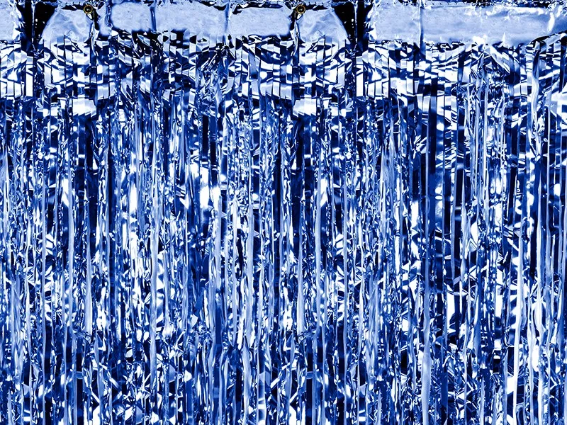 Tendina a fili blu elettrico 90cm x 2,5m